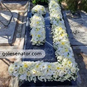 گل آرایی سنگ قبر