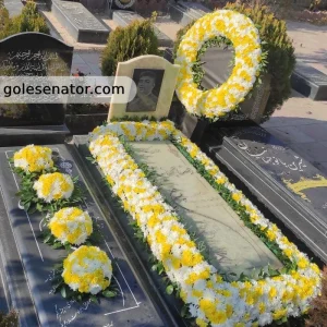 گل آرایی سنگ قبر